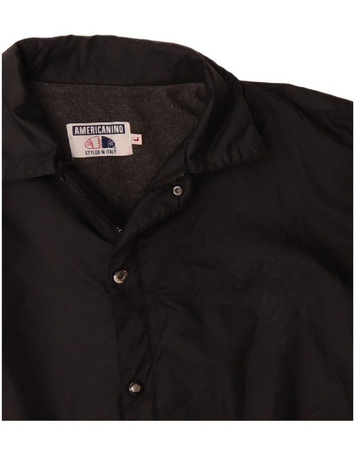 Americanino Mens Windbreaker Jacket UK 40 Large Black