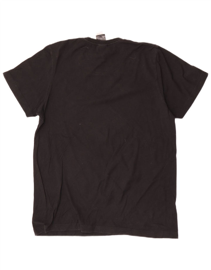 Adidas Mens Graphic T-Shirt Top Medium Black Cotton