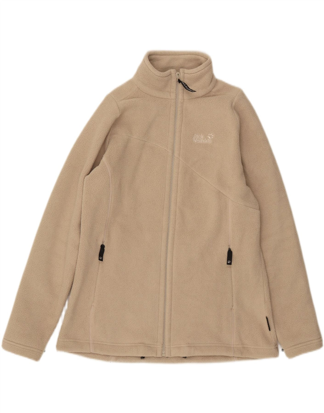 Jack Wolfskin Womens Graphic Liner Fleece Jacket UK 16 Large Beige