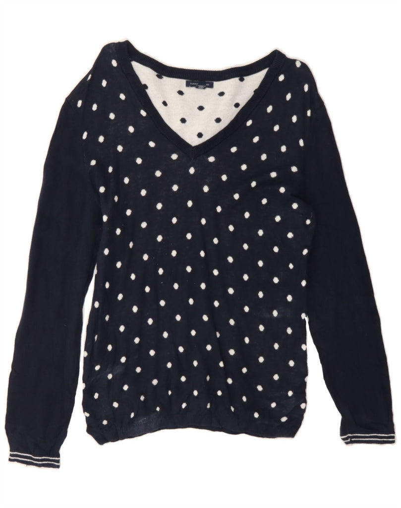 TOMMY HILFIGER Womens V-Neck Jumper Sweater UK 12 Medium Navy Blue Vintage Tommy Hilfiger and Second-Hand Tommy Hilfiger from Messina Hembry 