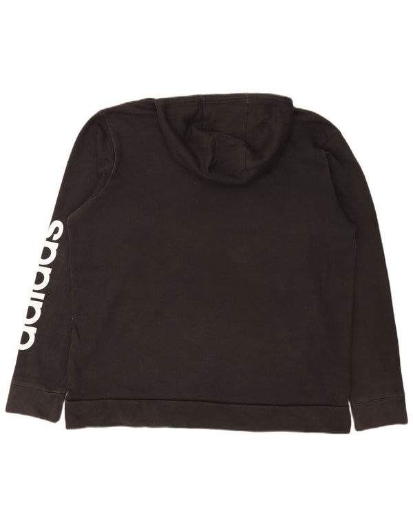 Adidas Mens Graphic Hoodie Jumper XL Black