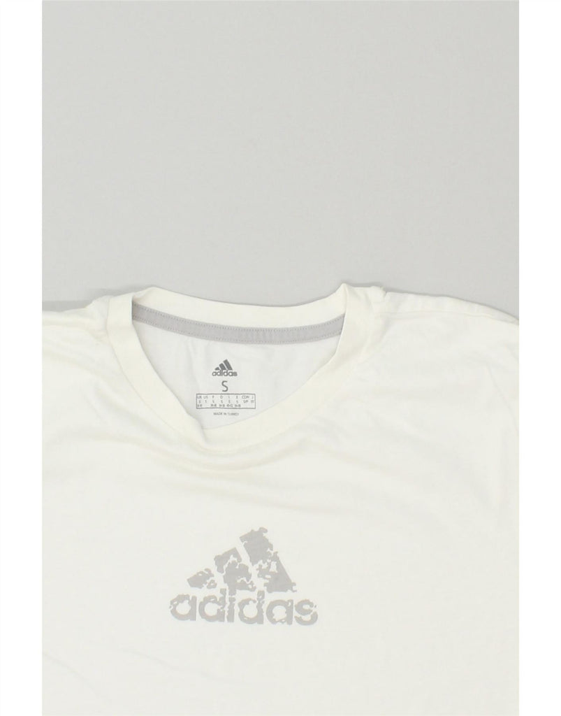 ADIDAS Womens Loose Fit T-Shirt Top UK 8/10 Small White Cotton | Vintage Adidas | Thrift | Second-Hand Adidas | Used Clothing | Messina Hembry 