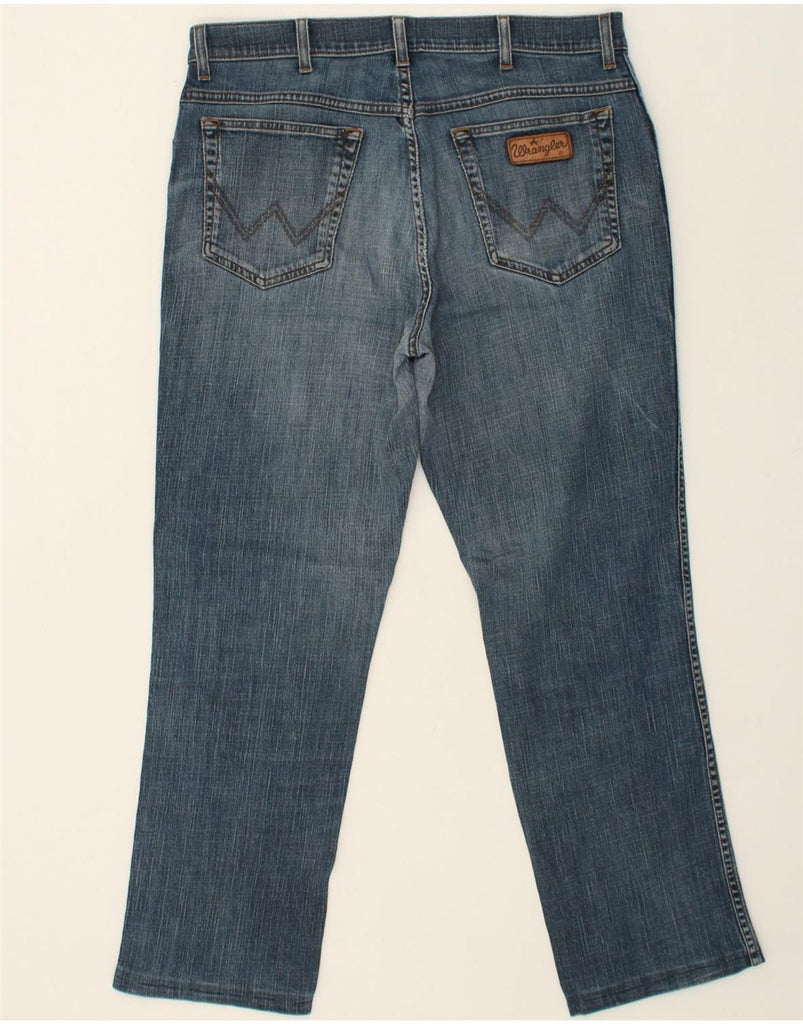 WRANGLER Mens Slim Jeans W38 L34 Blue Cotton | Vintage Wrangler | Thrift | Second-Hand Wrangler | Used Clothing | Messina Hembry 