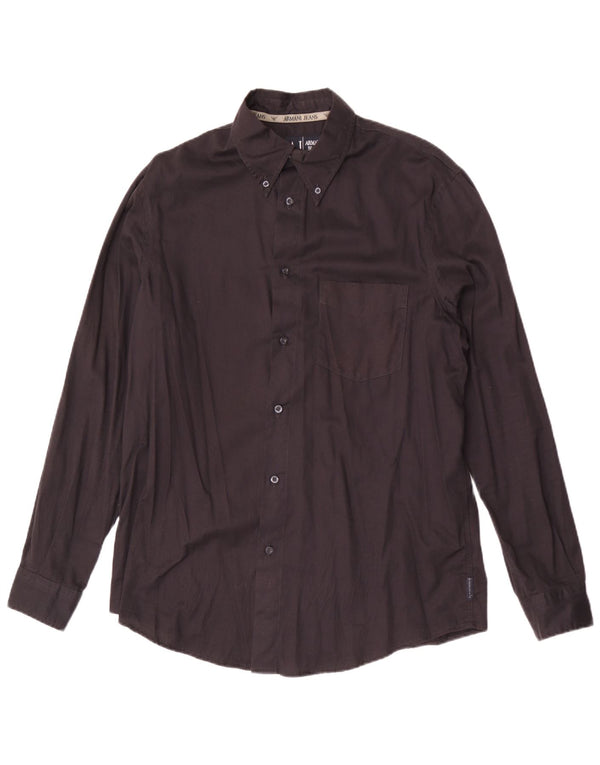 Armani Jeans Mens Shirt Large Black