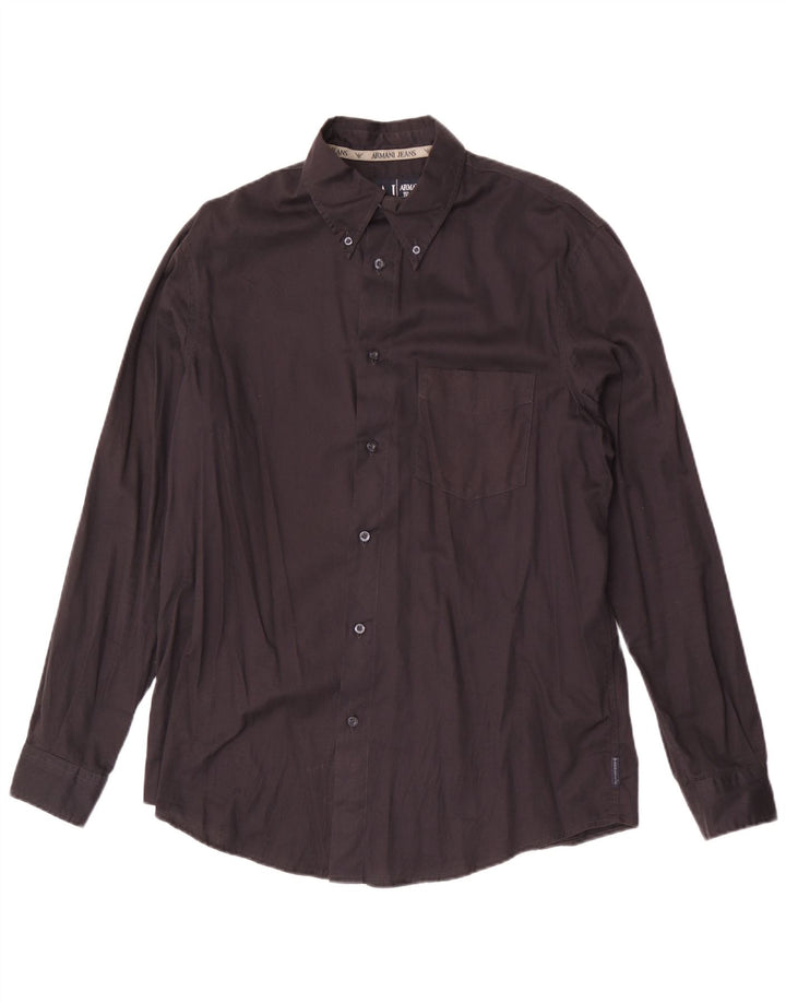 Armani Jeans Mens Shirt Large Black