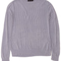 Marks & Spencer Womens Boat Neck Jumper Sweater UK 12 Medium Blue Acrylic