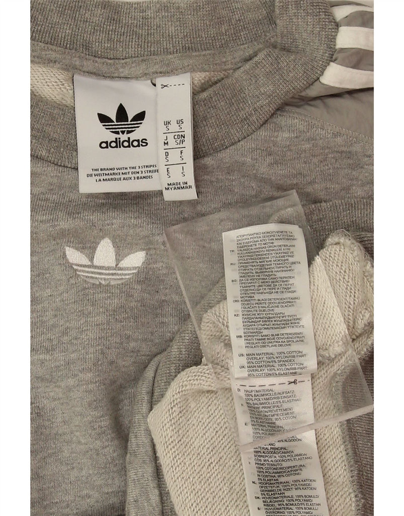 ADIDAS Mens Sweatshirt Jumper Small Grey Cotton Vintage Adidas and Second-Hand Adidas from Messina Hembry 