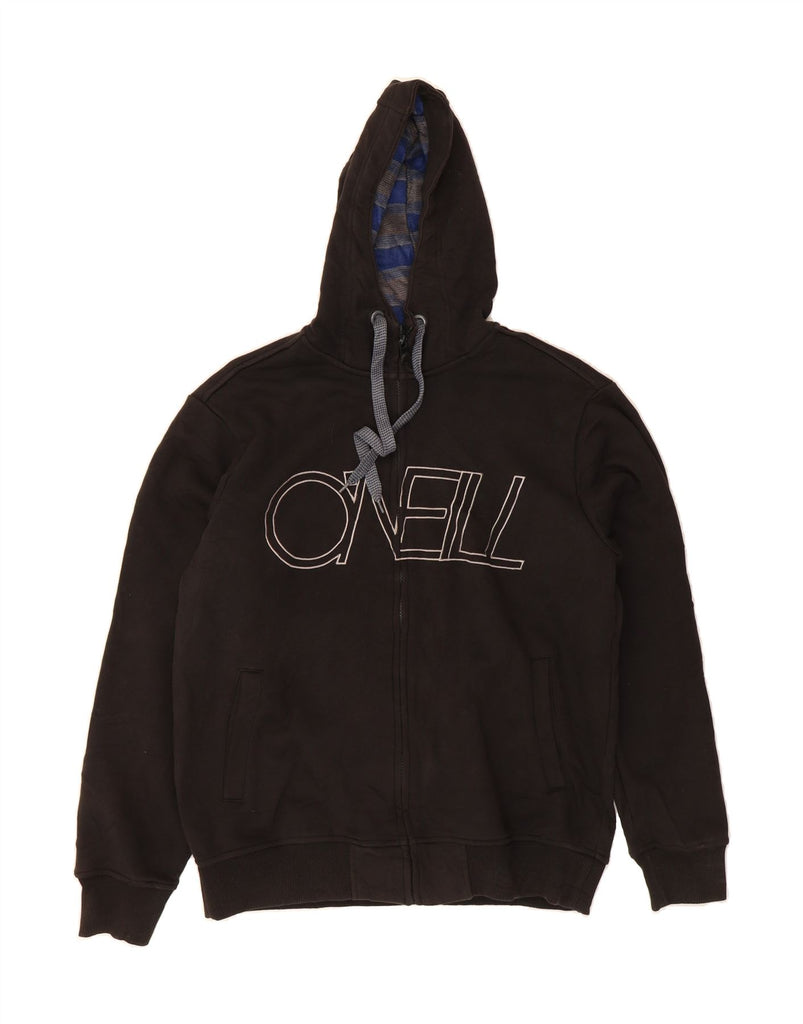 O'NEILL Mens Graphic Zip Hoodie Sweater Large Black Cotton Vintage O'Neill and Second-Hand O'Neill from Messina Hembry 