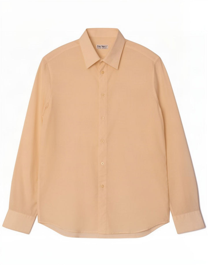 Philo Vance Mens Shirt Size 39 15 1/2 Medium Off White Silk