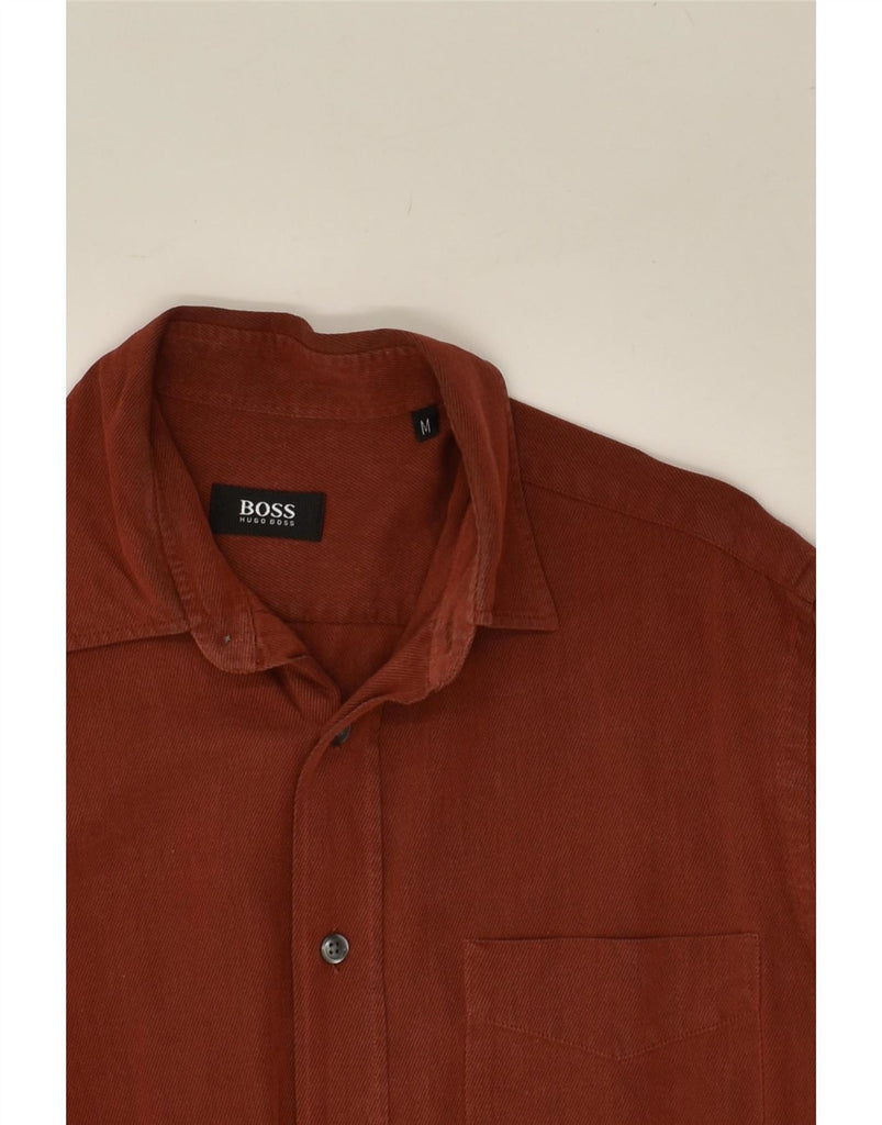 HUGO BOSS Mens Shirt Medium Brown Cotton Vintage Hugo Boss and Second-Hand Hugo Boss from Messina Hembry 