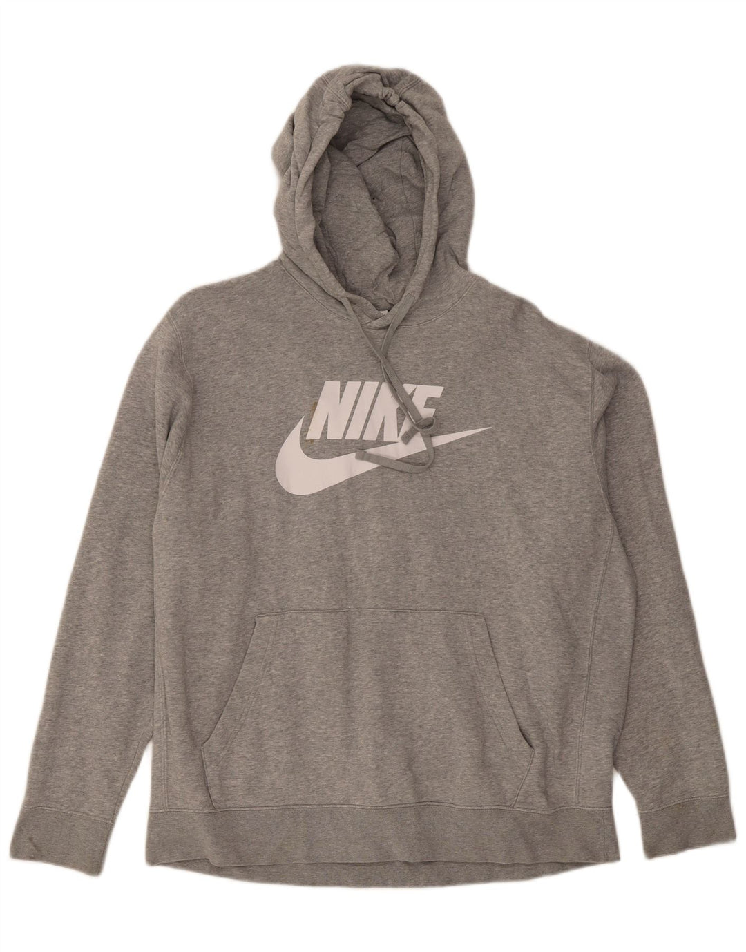Nike Mens Graphic Hoodie Jumper XL Grey Cotton