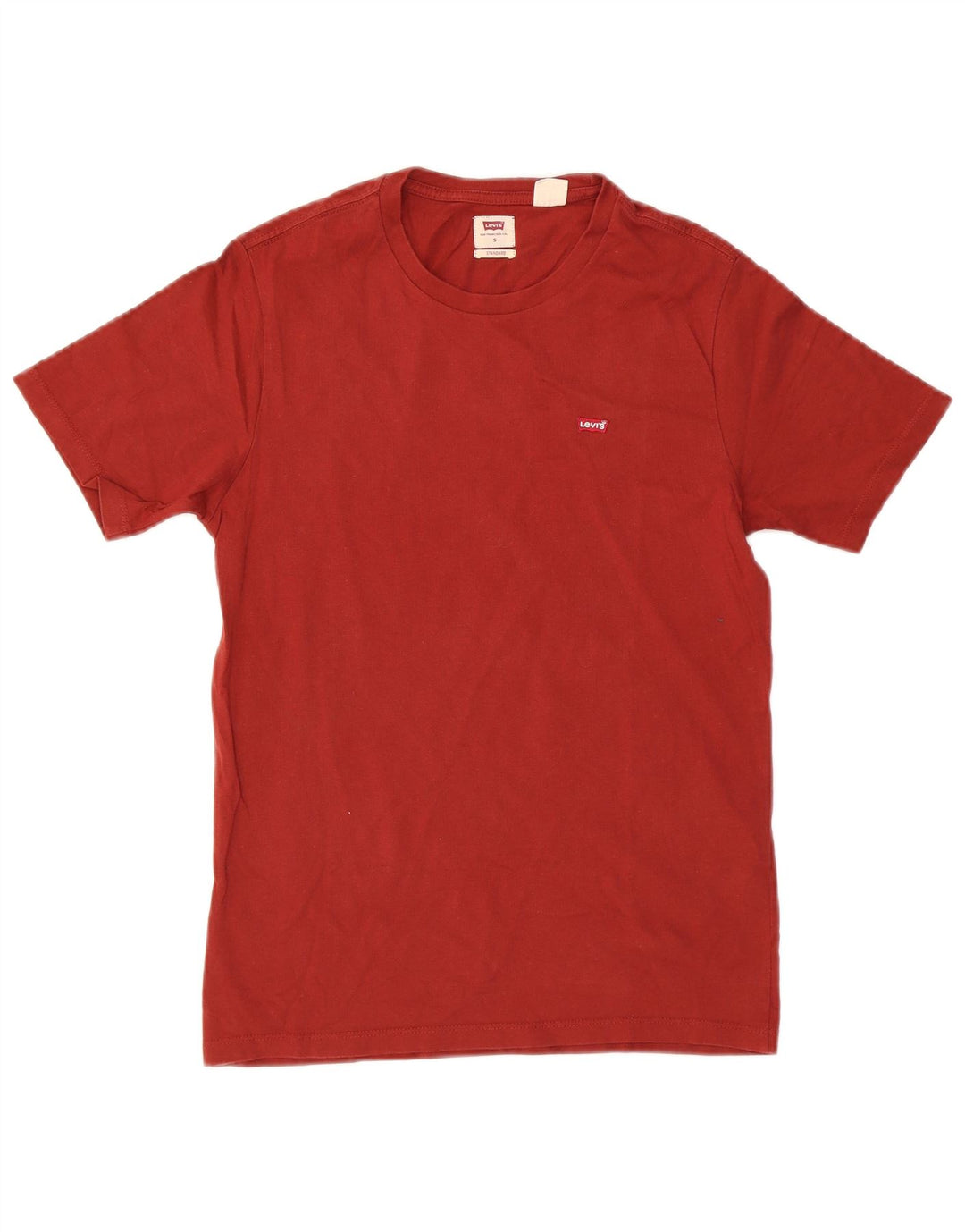 LEVI'S Mens Standard T-Shirt Top Small Burgundy Cotton