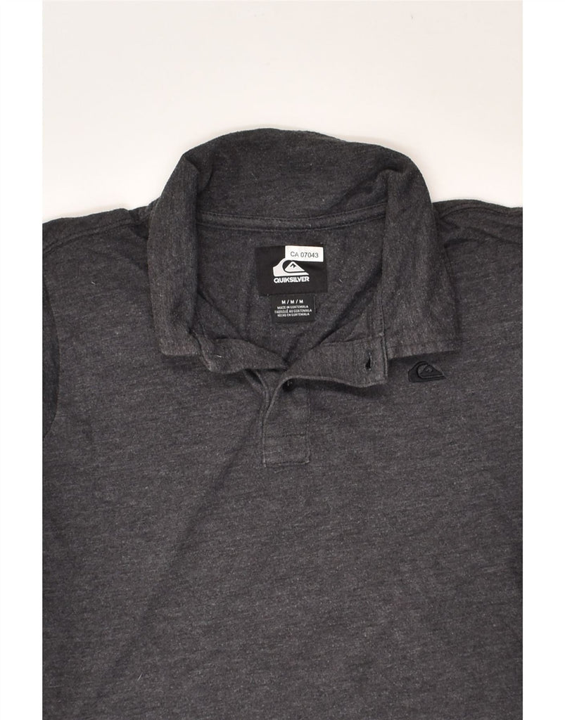 QUIKSILVER Boys Polo Shirt 9-10 Years Medium Grey Cotton | Vintage Quiksilver | Thrift | Second-Hand Quiksilver | Used Clothing | Messina Hembry 