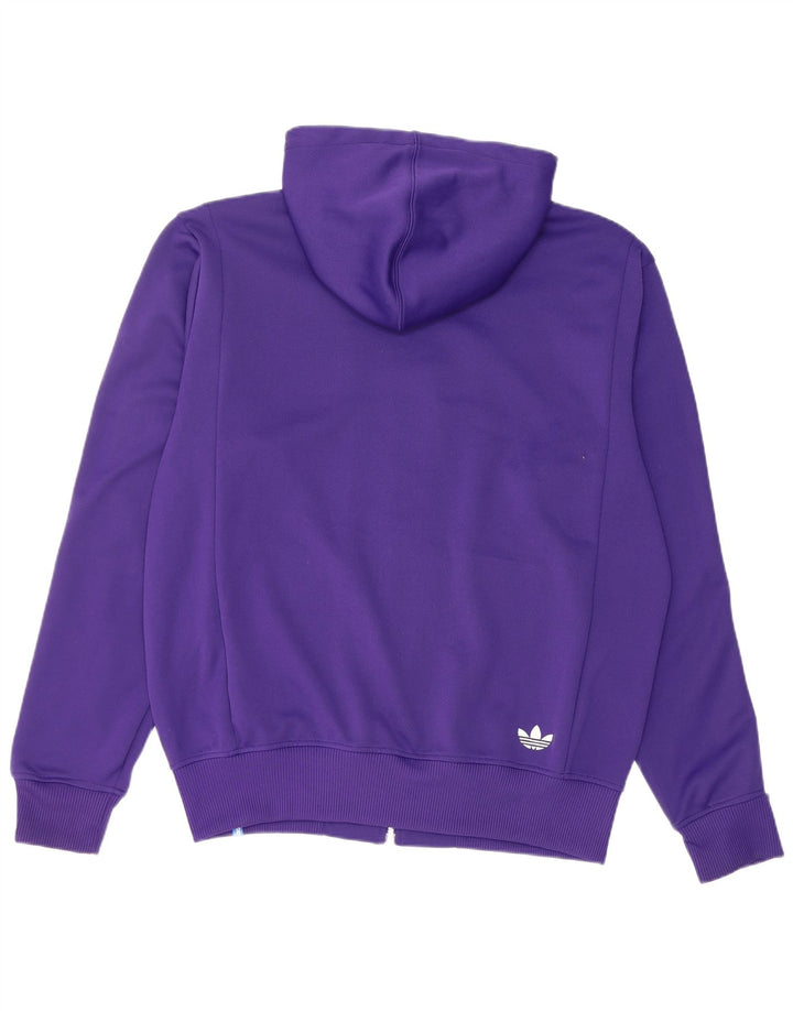 ADIDAS Mens Graphic Zip Hoodie Sweater XL Purple Polyester