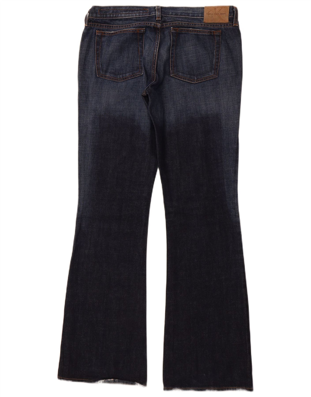 CALVIN KLEIN Womens Bootcut Jeans W32 L33 Navy Blue Cotton