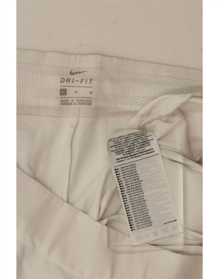 NIKE Womens Dri Fit Sport Shorts UK 14 Medium  White Polyester Vintage Nike and Second-Hand Nike from Messina Hembry 