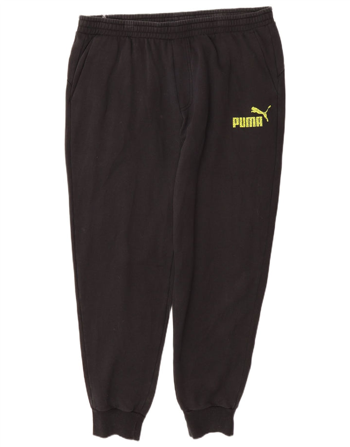 PUMA Mens Tracksuit Trousers Joggers 2XL  Black Cotton