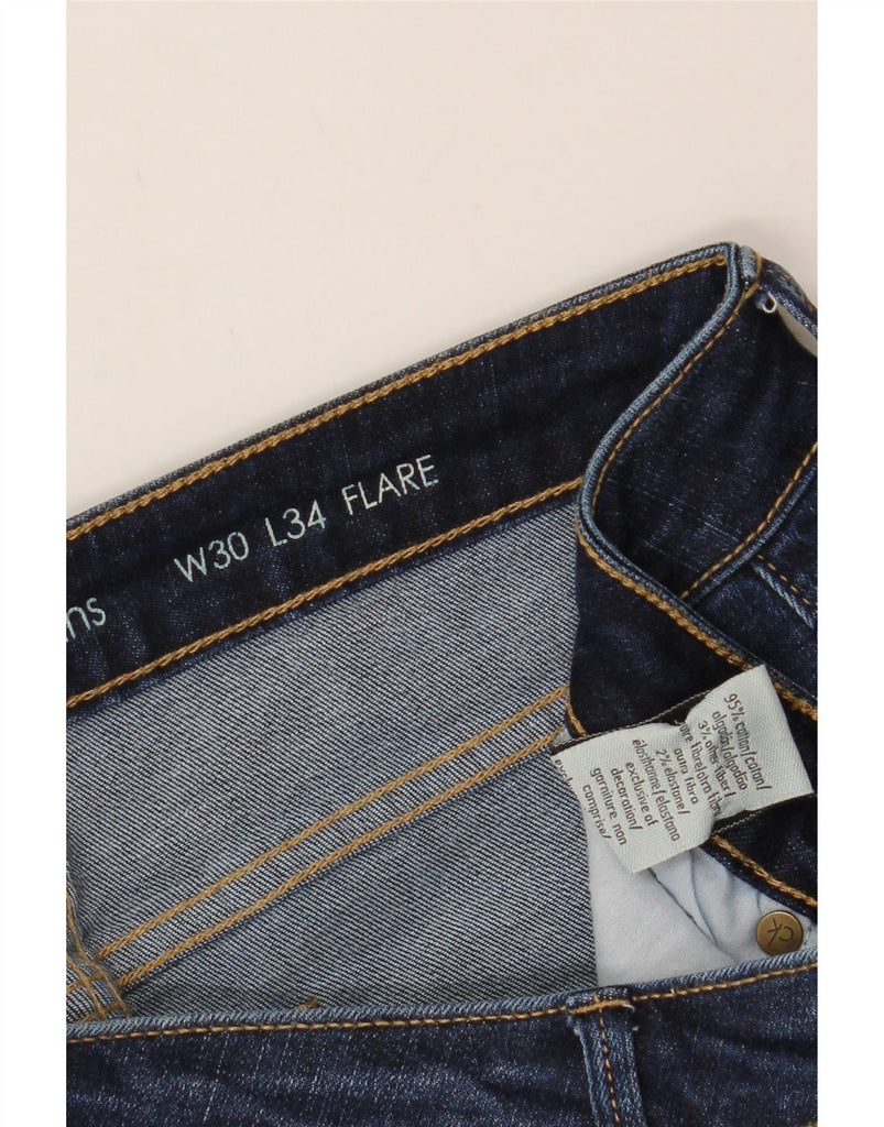 CALVIN KLEIN Womens Flared Jeans W30 L34 Navy Blue Cotton Vintage Calvin Klein and Second-Hand Calvin Klein from Messina Hembry 