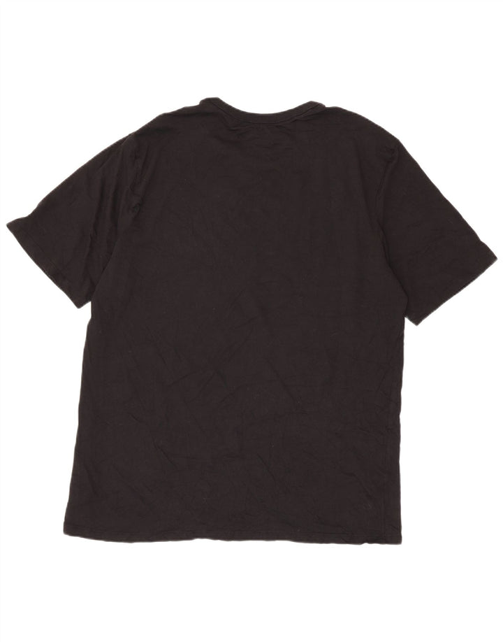 Champion Mens Graphic T-Shirt Top 2XL Black Cotton