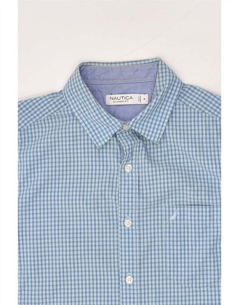 NAUTICA Mens Classic Fit Shirt Medium Blue Gingham Cotton | Vintage Nautica | Thrift | Second-Hand Nautica | Used Clothing | Messina Hembry 