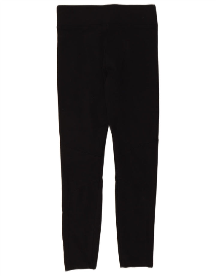 Nike Womens Crop Leggings UK 8 Small  Black Cotton