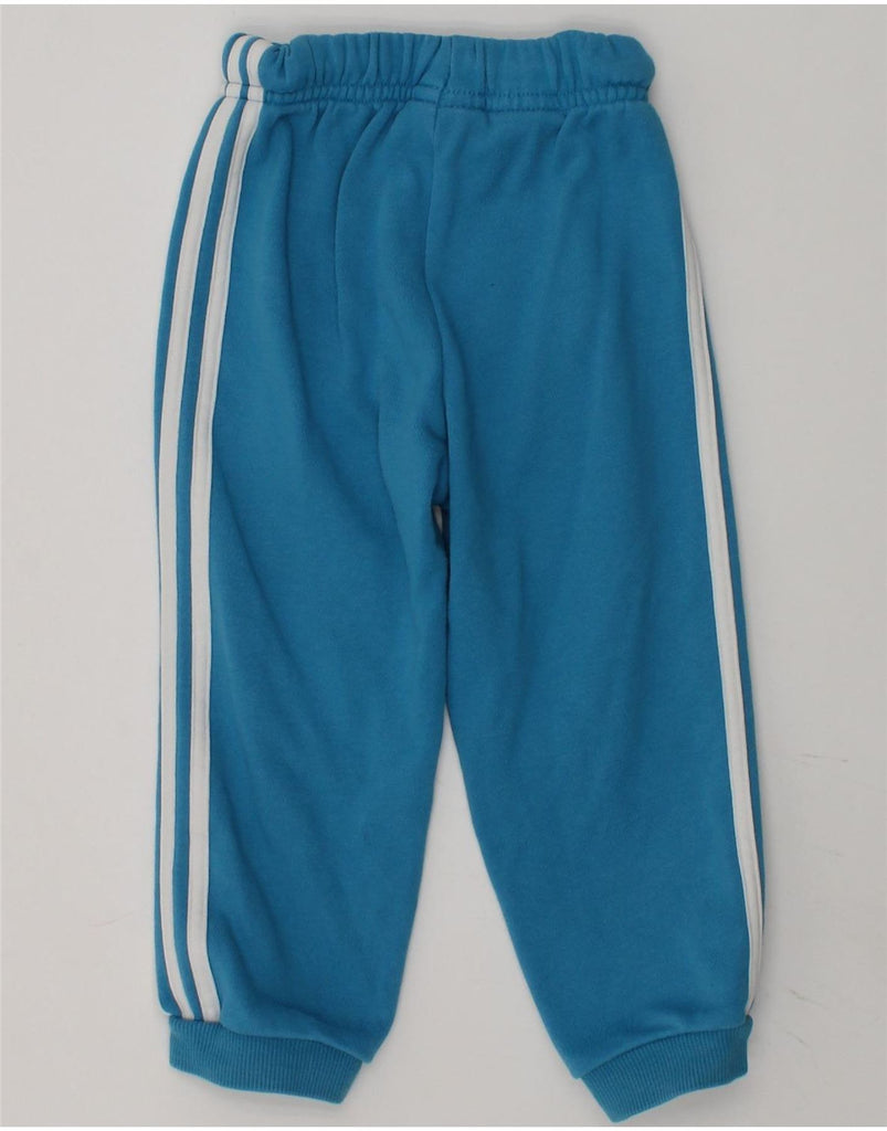 ADIDAS Baby Boys Joggers Tracksuit Trousers 12-18 Months Blue Cotton | Vintage Adidas | Thrift | Second-Hand Adidas | Used Clothing | Messina Hembry 