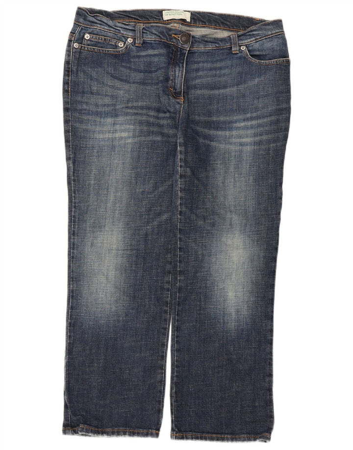 Benetton Womens Cropped Jeans W34 L25 Blue