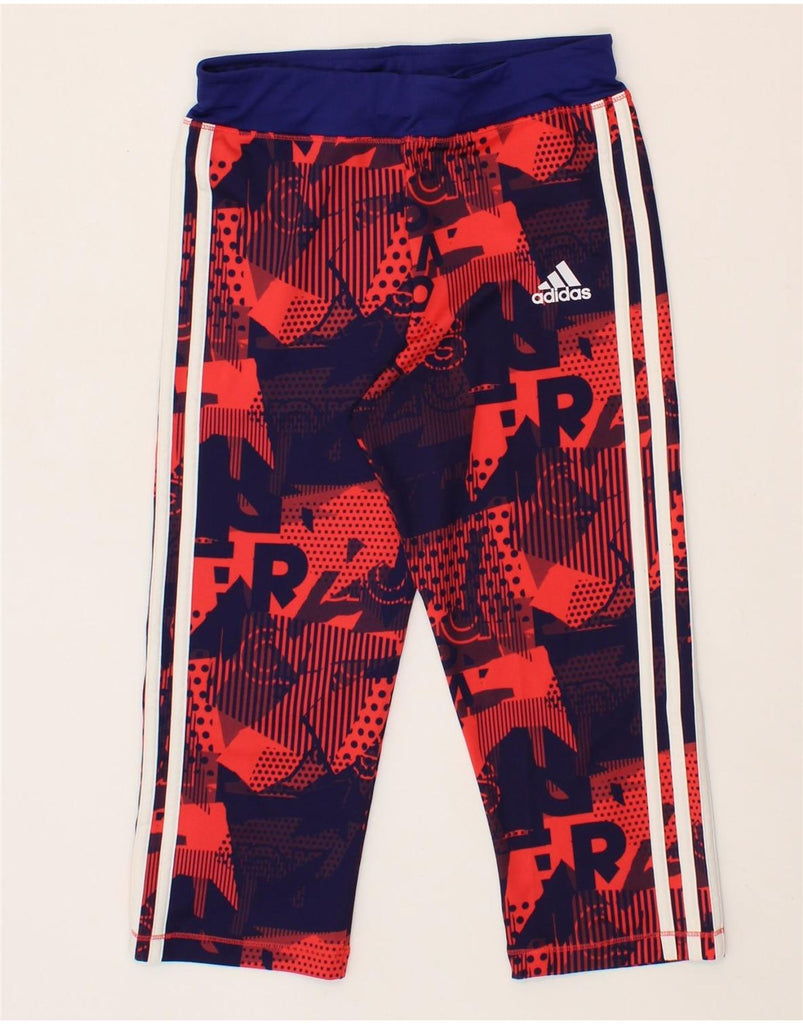 ADIDAS Boys Tracksuit Trousers 14-15 Years XL Red Colourblock Vintage Adidas and Second-Hand Adidas from Messina Hembry 