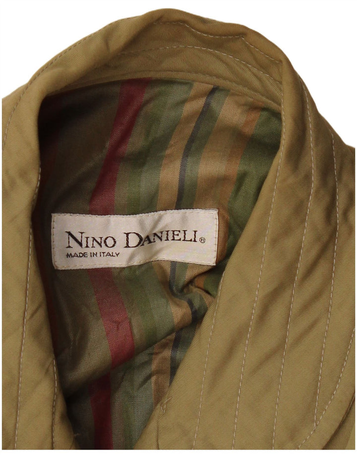 NINO DANIELI Womens Bomber Jacket UK 16 Large Khaki Colourblock
