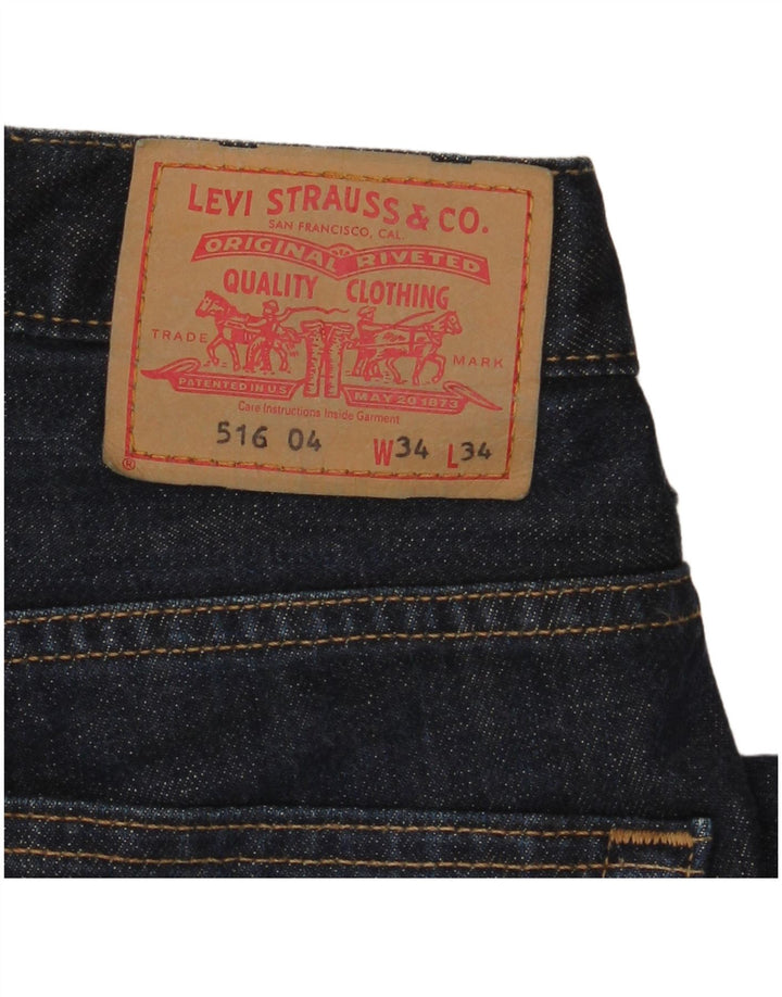 Levi's Womens 516 Bootcut Jeans W34 L34 Blue