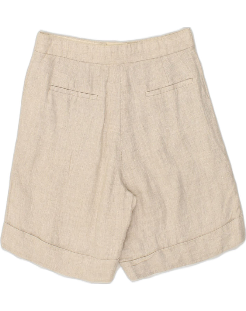 J. CREW Womens Casual Shorts US 0 XS W28  Beige Linen | Vintage J. Crew | Thrift | Second-Hand J. Crew | Used Clothing | Messina Hembry 