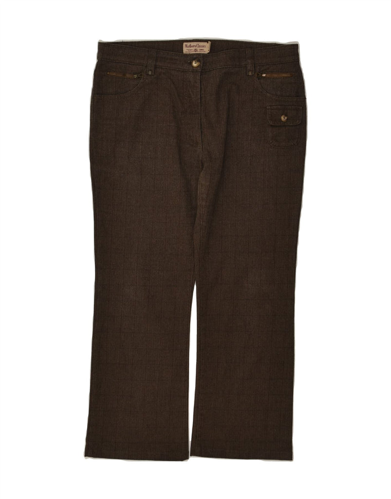 MARLBORO CLASSICS Womens Bootcut Casual Trousers W33 L29 Brown | Vintage Marlboro Classics | Thrift | Second-Hand Marlboro Classics | Used Clothing | Messina Hembry 