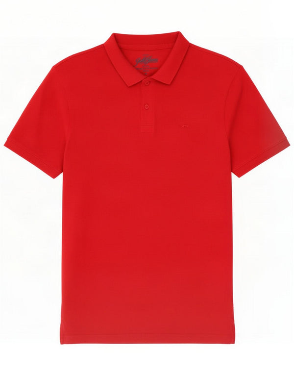Jack & Jones Mens Polo Shirt Medium Red Cotton