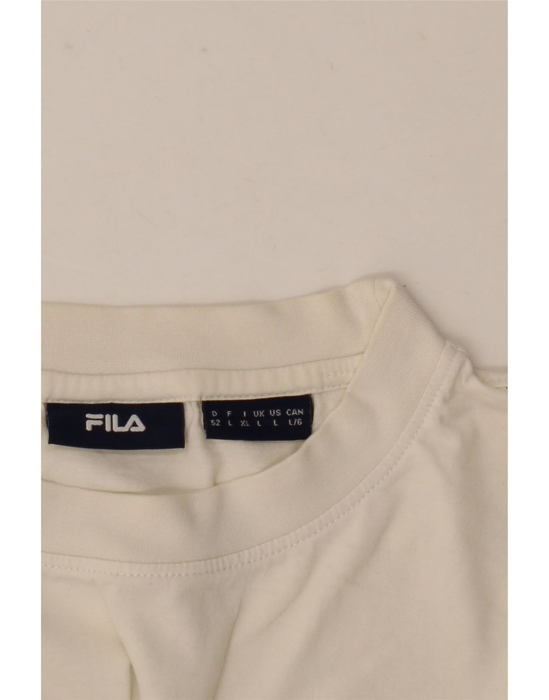 Fila Mens Graphic T-Shirt Top Large White