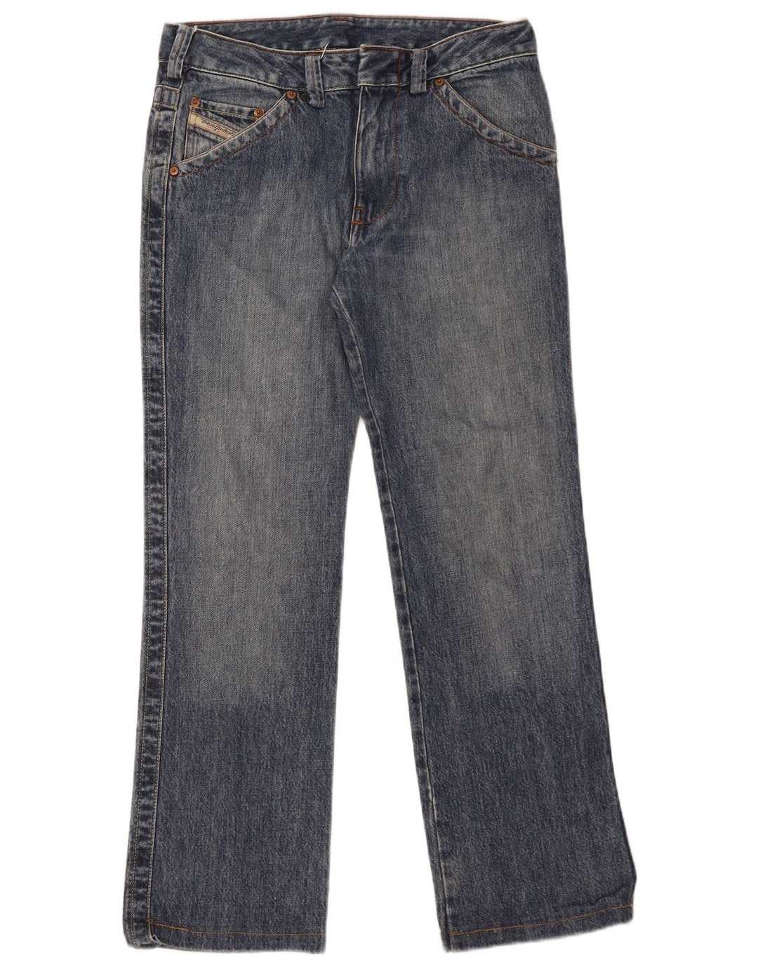 DIESEL Womens Straight Jeans W29 L30 Blue Cotton