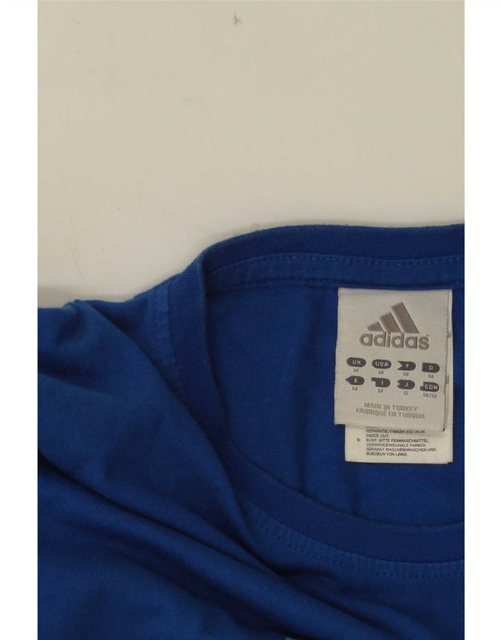 Adidas Mens Graphic T-Shirt Top Medium Blue Cotton