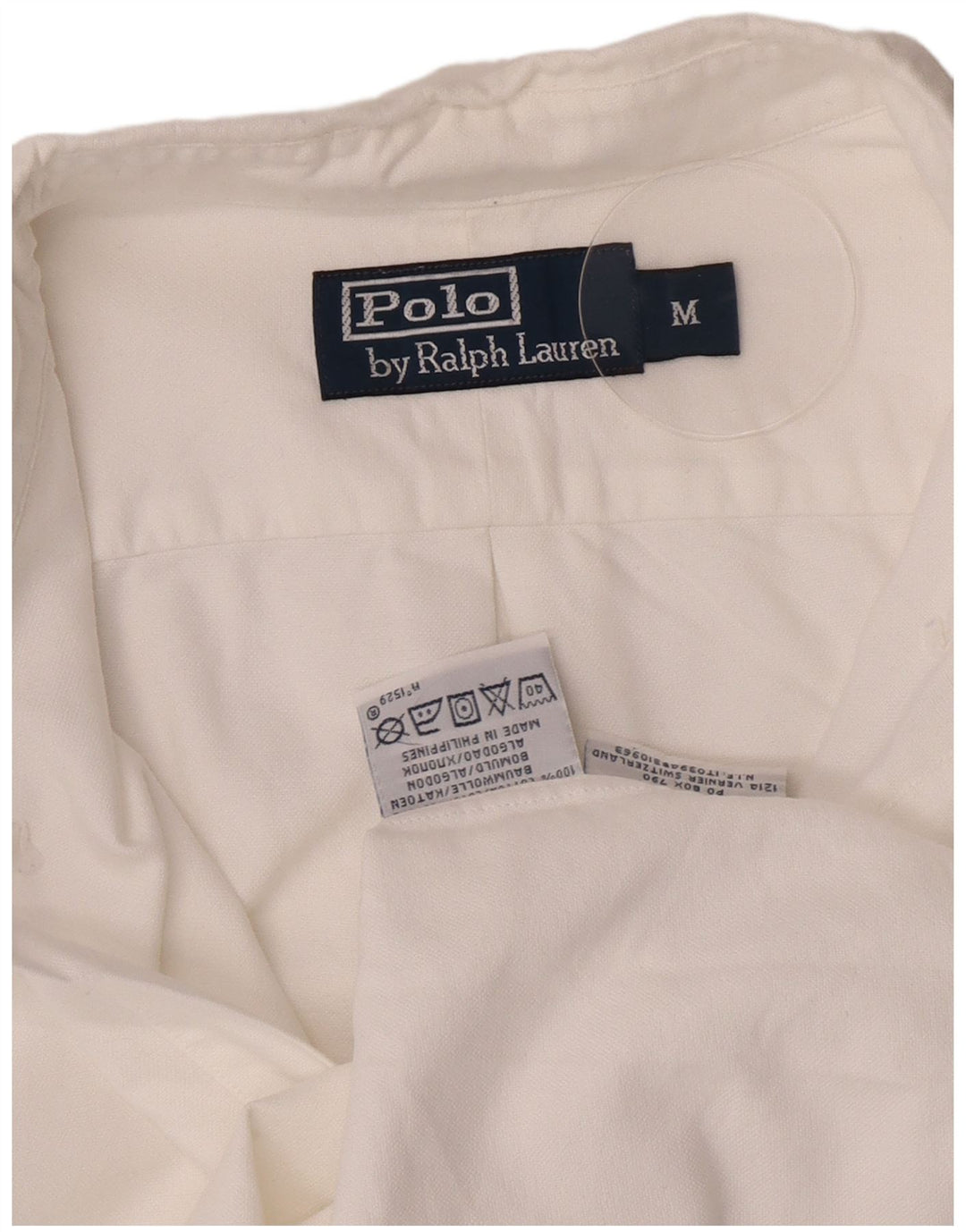 Polo Ralph Lauren Mens Graphic Pullover Shirt Medium White Cotton