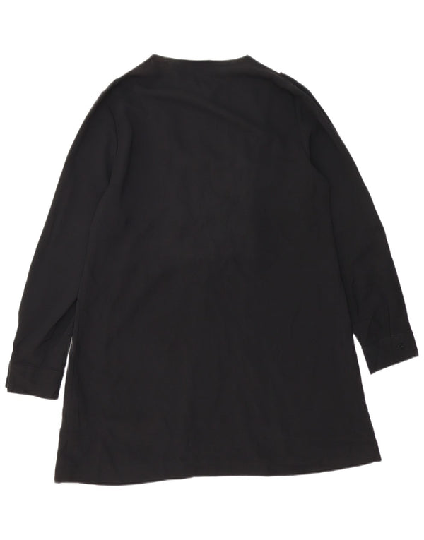 Zara Womens Long Sleeve A-Line Dress UK 16 Large Black Colourblock