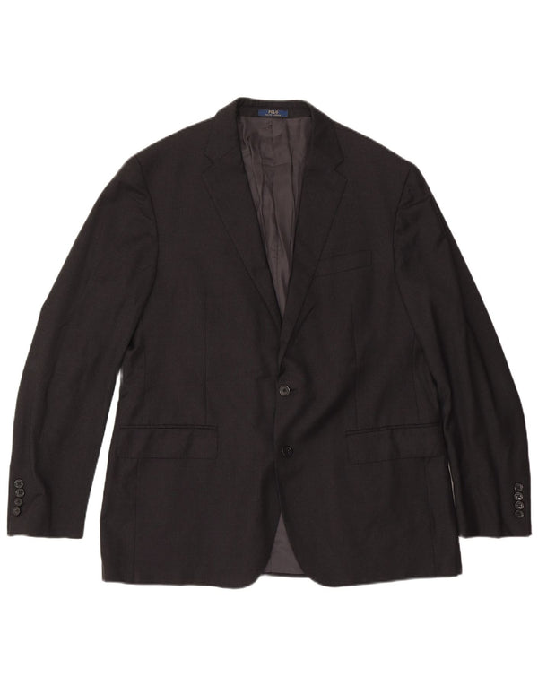 Polo Ralph Lauren Mens 2 Button Blazer Jacket UK 44 XL Grey Wool