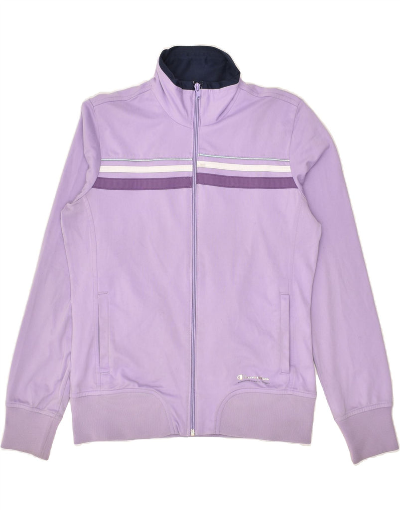 CHAMPION Womens Heritage Fit Tracksuit Top Jacket UK 14 Medium Purple | Vintage Champion | Thrift | Second-Hand Champion | Used Clothing | Messina Hembry 