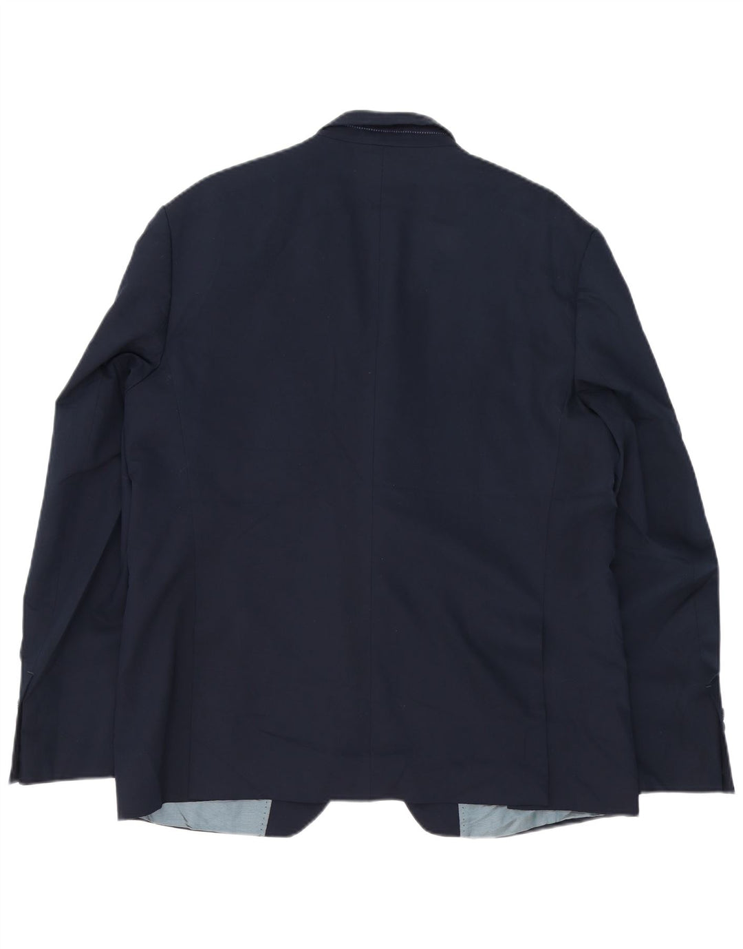 Zara Mens 2 Button Blazer Jacket EU 56 XL Navy Blue Viscose