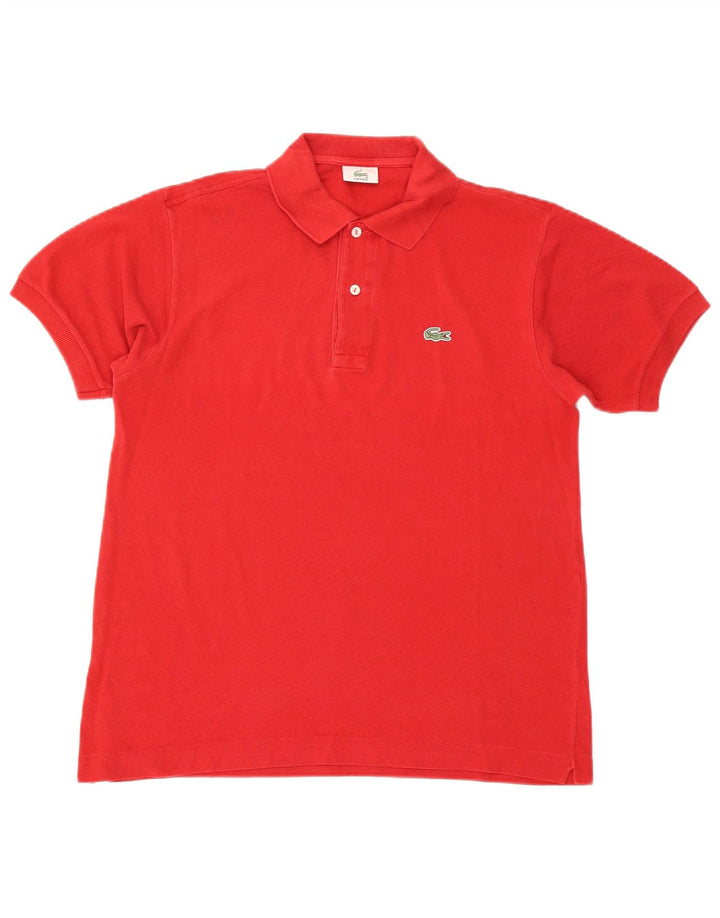 Lacoste Mens Polo Shirt Size 4 Medium Red Cotton
