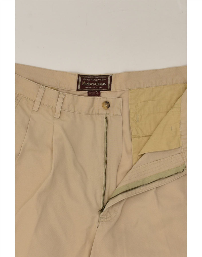 MARLBORO CLASSICS Mens Pegged Chino Trousers W36 L30 Beige Cotton | Vintage Marlboro Classics | Thrift | Second-Hand Marlboro Classics | Used Clothing | Messina Hembry 