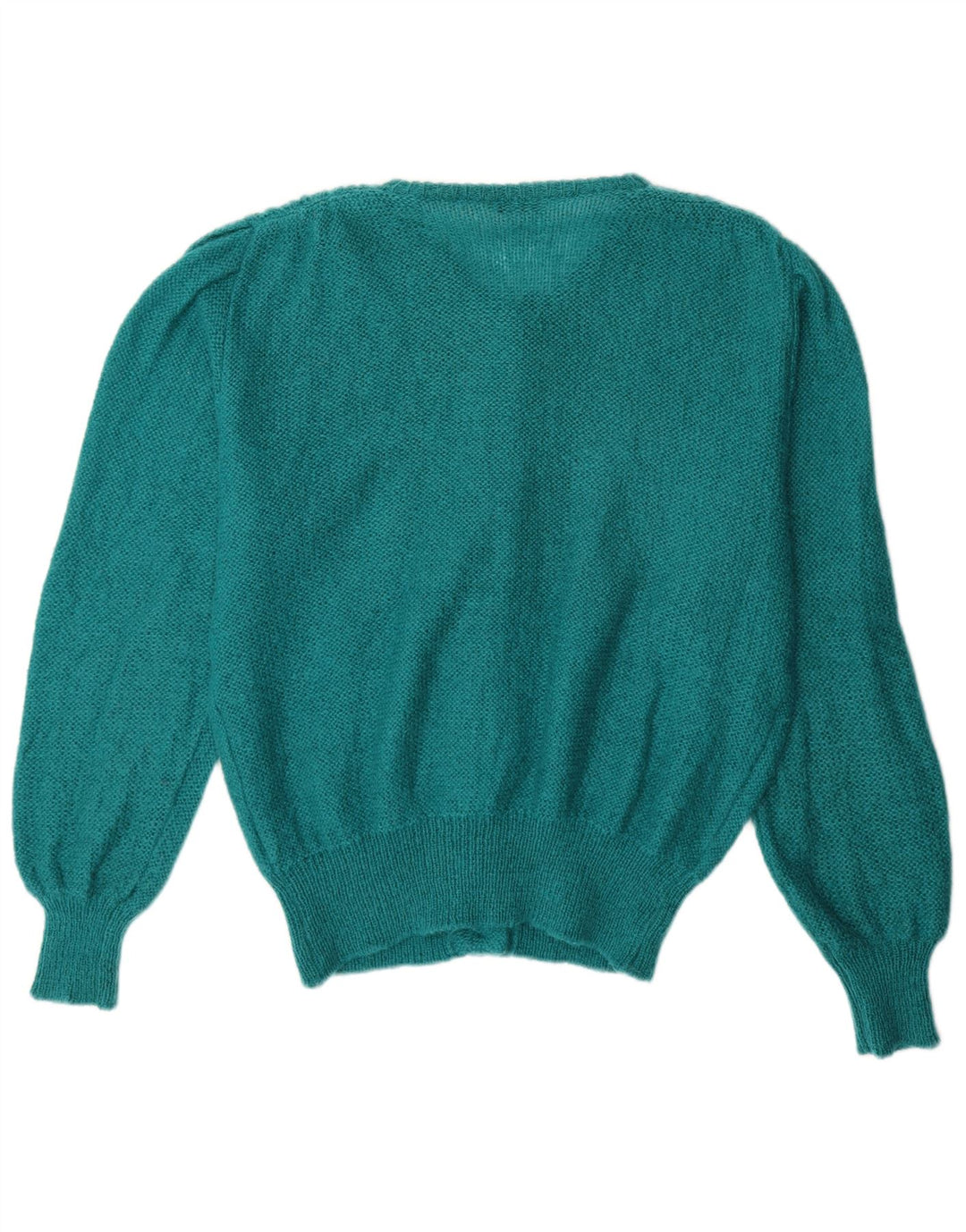 VINTAGE Womens Cardigan Sweater UK 14 Large Green Mohair