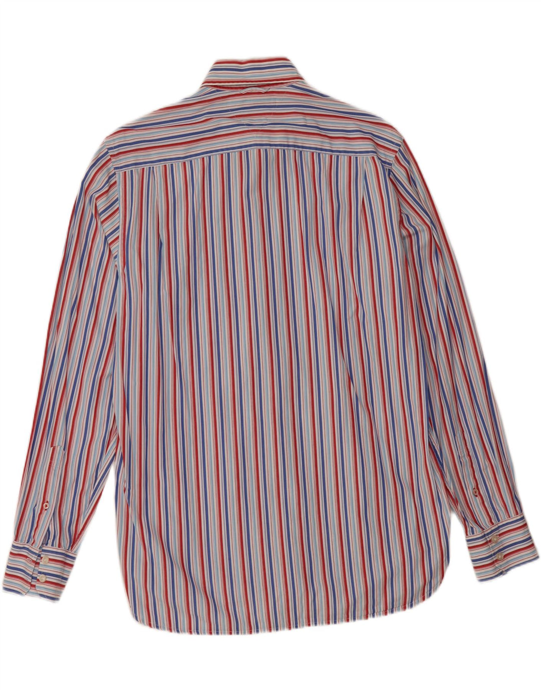 TOMMY HILFIGER Mens Shirt Medium Blue Striped Cotton
