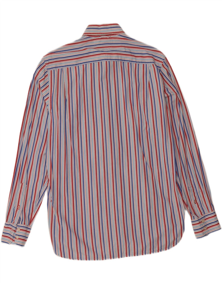 TOMMY HILFIGER Mens Shirt Medium Blue Striped Cotton