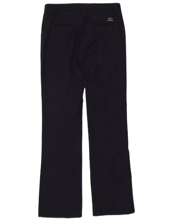 Avirex Womens Bootcut Chino Trousers IT 42 Medium W32 L35 Navy Blue Cotton