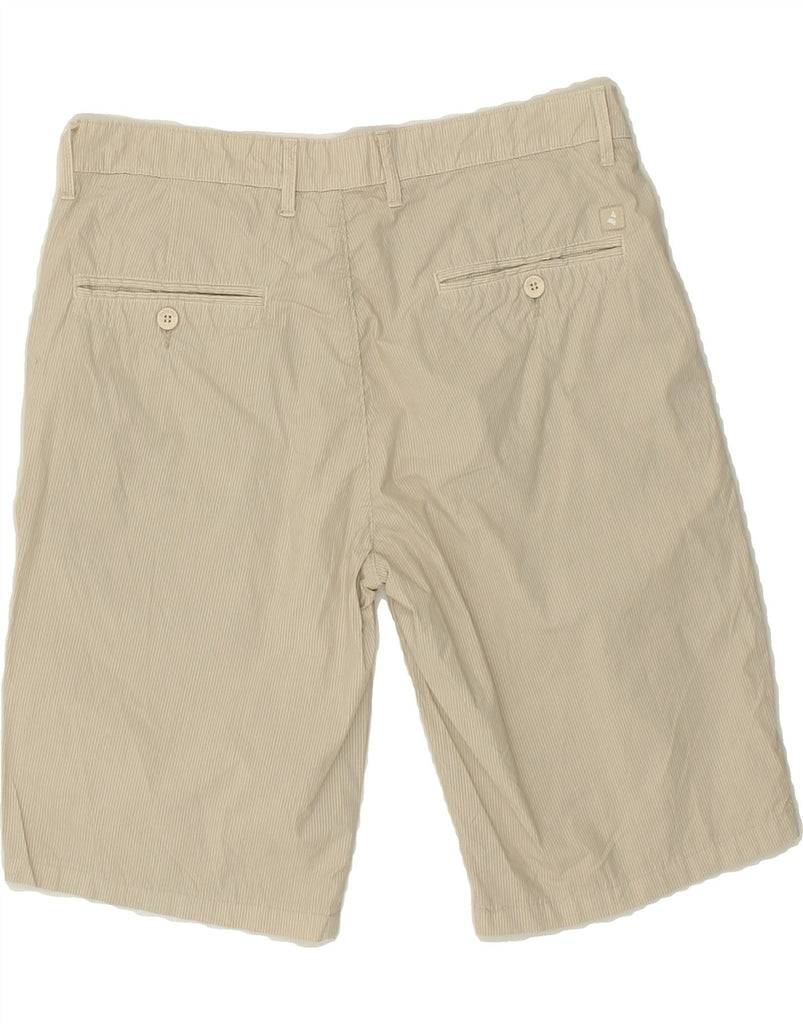 NAVIGARE Mens Chino Shorts IT 48 Medium W32  Beige Pinstripe Cotton | Vintage Navigare | Thrift | Second-Hand Navigare | Used Clothing | Messina Hembry 