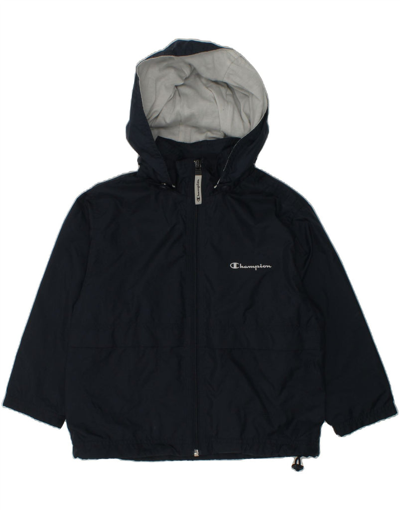 CHAMPION Boys Hooded Rain Jacket 3-4 Years Navy Blue Polyamide | Vintage Champion | Thrift | Second-Hand Champion | Used Clothing | Messina Hembry 