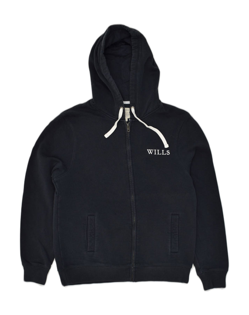 JACK WILLS Mens Zip Hoodie Sweater Large Navy Blue Cotton | Vintage Jack Wills | Thrift | Second-Hand Jack Wills | Used Clothing | Messina Hembry 